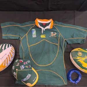 Official Springboks Rugby Balls, Cap, Youth Jersey IRB World Cup 2007 Champions